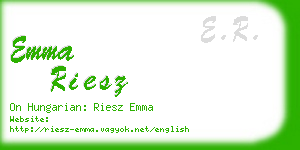 emma riesz business card